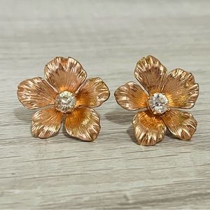 J. Crew Rose Gold Flower Earrings